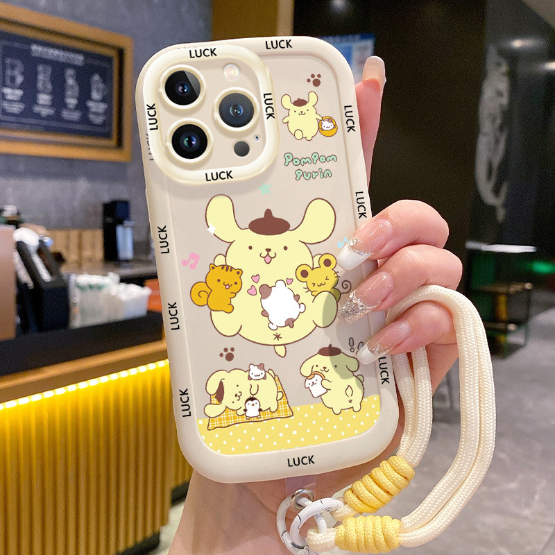 Ốp Lưng iPhone 11 11 Pro 11 Pro Max 12 12 Pro 12 Pro Max 13 13 Pro 13 Pro Max Case Động vật nhỏ Với Lanyard