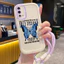 Ốp Lưng OPPO A55 4G Case Vẽ Bướm xanh Với Lanyard