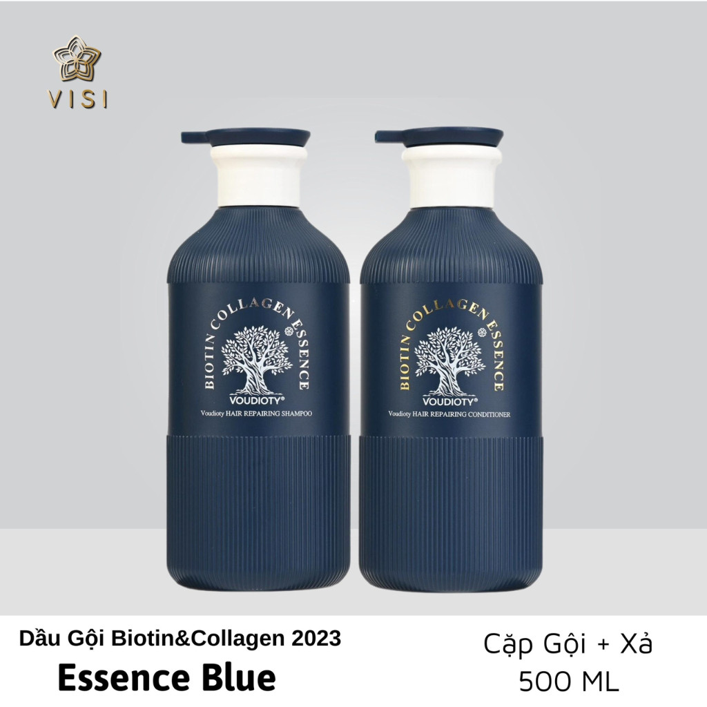 Cặp Dầu Gội Xả Biotin Voudioty Essence 500ml Giảm Rụng Tóc, Hỗ Trợ Mọc Tóc, Ngăn Gàu, Kiềm Dầu