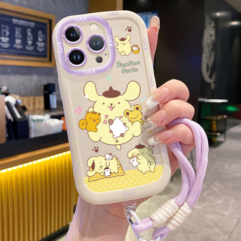 Ốp Lưng iPhone 11 11 Pro 11 Pro Max 12 12 Pro 12 Pro Max 13 13 Pro 13 Pro Max Case Động vật nhỏ Với Lanyard