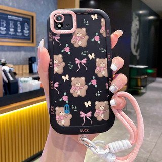 Ốp Lưng Realme C20 C20A C11 2020 C11 2021 Case Gấu đáng yêu Với Lanyard