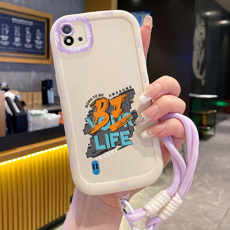 Ốp Lưng Realme C20 C20A C11 2020 C11 2021 Case Chống trầy Với Lanyard