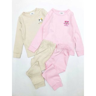 BM2510ST02 - Bộ cotton Beemon 2 màu hồng/be cho bé size 110-150