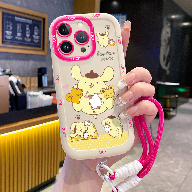 Ốp Lưng iPhone 11 11 Pro 11 Pro Max 12 12 Pro 12 Pro Max 13 13 Pro 13 Pro Max Case Động vật nhỏ Với Lanyard