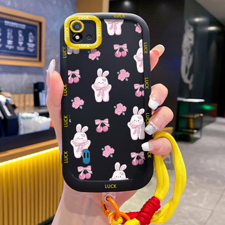 Ốp Lưng Realme C20 C20A C11 2020 C11 2021 Case Gấu đáng yêu Với Lanyard