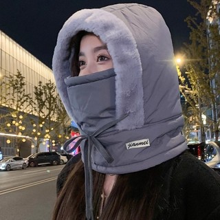 [Top] Mũ cưỡi lông cừu giữ nhiệt mùa đông có mặt nạ và khăn quàng cổ Unisex ấm áp chống gió