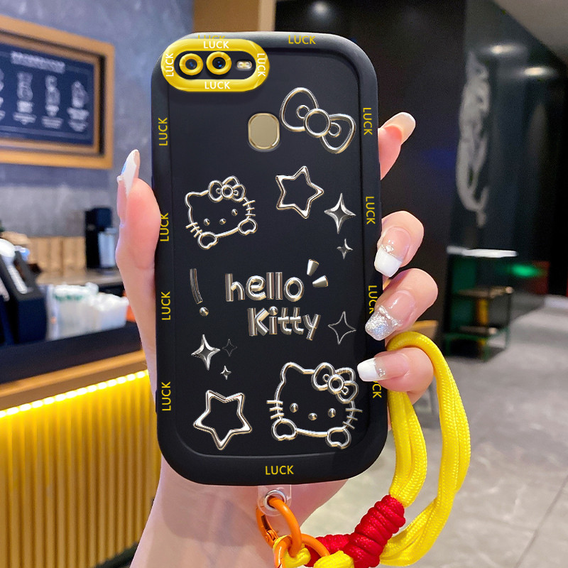 Ốp Lưng OPPO A7 A5s A12 A12s A11K Case Mèo Nhỏ Với Lanyard