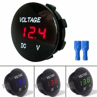 [FUXIN] 1 CÁI DC 12V 24V Thay Thế Ô Tô Vôn Kế Đồng Hồ Đo Vôn Kế LED Kỹ Thuật Số Chống Thấm Nước