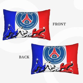 Vỏ gối sang trọng hai mặt Paris Saint-Germain F.C, miếng bảo vệ gối sang trọng siêu mềm, nhiều kích cỡ, ghế sofa, giường, có khóa kéo, vỏ bảo vệ gối 。
