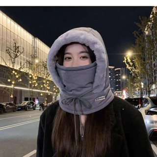 [Top] Mũ cưỡi lông cừu giữ nhiệt mùa đông có mặt nạ và khăn quàng cổ Unisex ấm áp chống gió