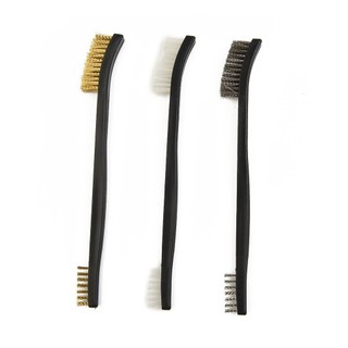 [FUXIN] Bộ 3 Bàn Chải Dây Mini Thép Đồng Nylon Làm Sạch Đánh Bóng Dụng Cụ Rỉ Sét Kim Loại