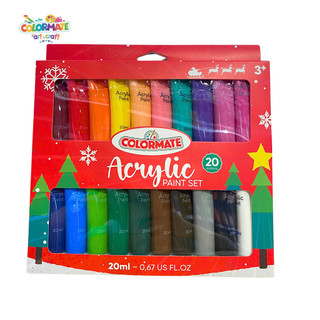 Hộp 20 tuýp màu vẽ Acrylic 20ml - COLORMATE