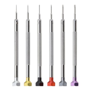[FUXIN] 6 chiếc Đồng hồ tuốc nơ vít có rãnh màu Công cụ sửa chữa kính Đầu lục giác
