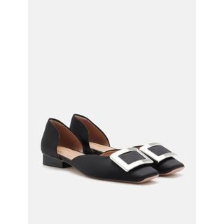 Giày Cao Gót Nữ Pazzion Beatrice Silver Square Buckle Heels