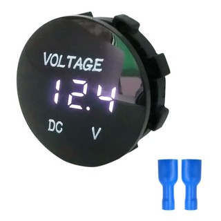 [FUXIN] 1 CÁI DC 12V 24V Thay Thế Ô Tô Vôn Kế Đồng Hồ Đo Vôn Kế LED Kỹ Thuật Số Chống Thấm Nước