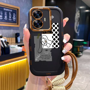 Ốp Lưng Realme C55 C33 Narzo N55 Case Thời trang Với Lanyard
