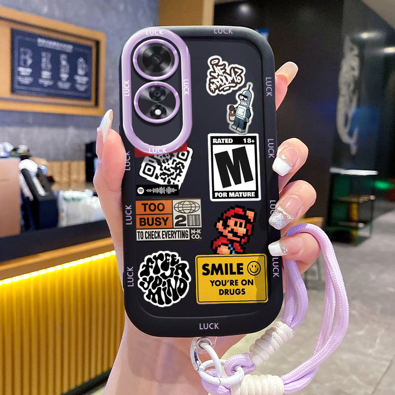 Ốp Lưng OPPO A60 4G Case Mẫu Cá nhân Với Lanyard