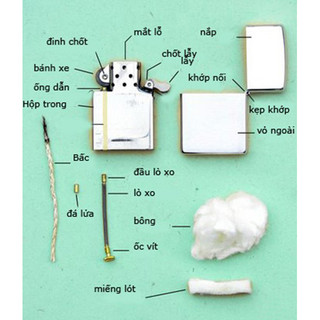 Đá Quẹt Zippo Kèm Tim Cao Cấp Hiện Đại