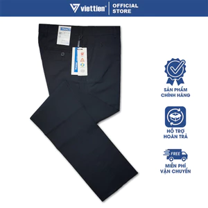 VIETTIEN SALE - QUẦN TÂY VIETTIEN, Màu Xanh Navy, Họa Tiết Trơn, Form Regular Fit, Không Ly Chất liệu cao cấp