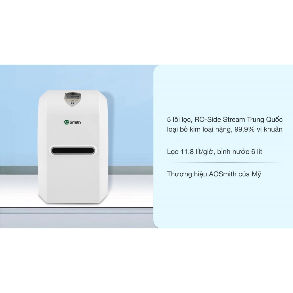 Máy Lọc Nước RO A. O. Smith (aosmith) E3 – Bổ Sung Khoáng Min-Tech