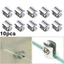 10 Chiếc Kệ Kính Hỗ Trợ Kẹp Chân Đế Kẹp Chrome Kệ 6-8mm Dụng Cụ Kẹp