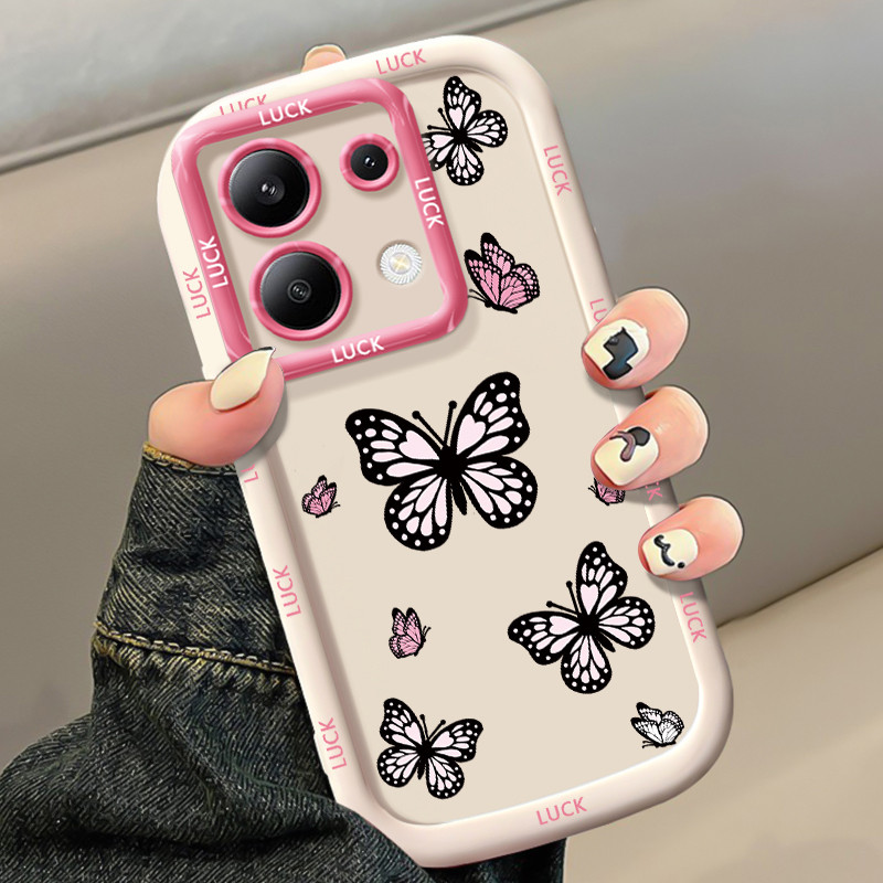 Ốp Lưng Xiaomi Redmi Note 13 5G 13 Pro POCO X6 Neo 5G M6 Pro Case Hoạt hình Bướm Đáng yêu