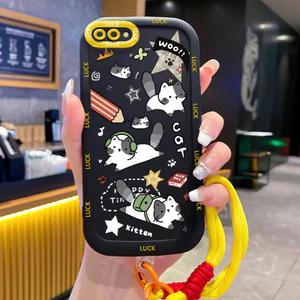 Ốp Lưng Realme C2 C2s OPPO A1K Case Chó Dễ thương Với Lanyard