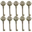 10 PC Phong Cách Vintage Mở Skeleton Lỗ Chìa Khóa Đầu Nội Thất Tủ Cổ
