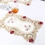 Tấm lót bàn ăn Thảm lót vải ren thêu cổ điển 30 * 45cm Hoa