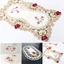 Tấm lót bàn ăn Thảm lót vải ren thêu cổ điển 30 * 45cm Hoa