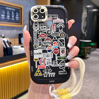Ốp Lưng Realme C12 C15 C25 C25s C21Y C25Y Narzo 20 Narzo 30A Narzo 50A Case Tính cách Với Lanyard