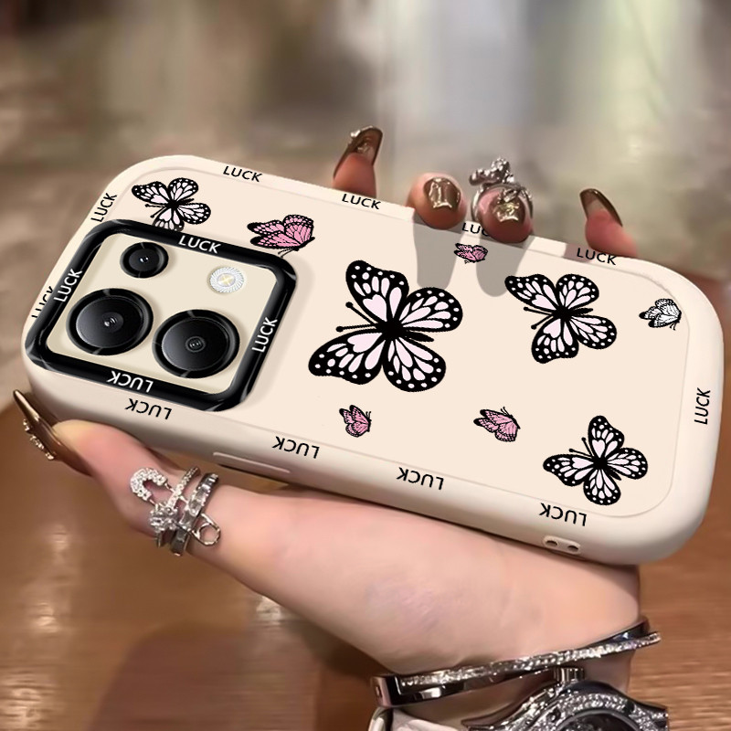 Ốp Lưng Xiaomi Redmi Note 13 5G 13 Pro POCO X6 Neo 5G M6 Pro Case Hoạt hình Bướm Đáng yêu