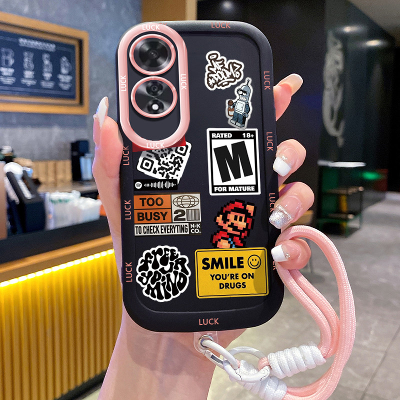 Ốp Lưng OPPO A60 4G Case Mẫu Cá nhân Với Lanyard