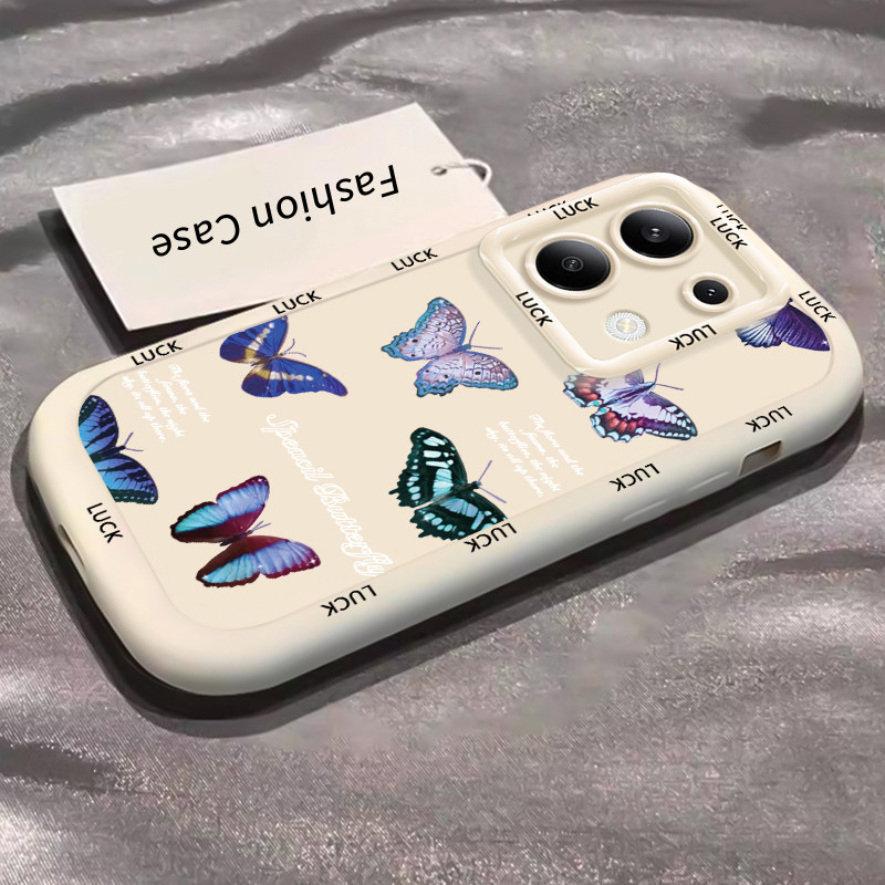 Ốp Lưng Xiaomi Redmi Note 13 5G 13 Pro POCO X6 Neo 5G M6 Pro Case Hoạt hình Bướm Đáng yêu