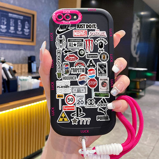 Ốp Lưng OPPO A5 A3s A12E Realme C1 Case Tính cách Với Lanyard