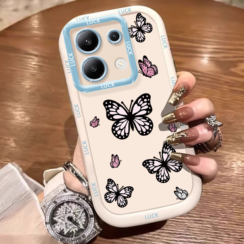 Ốp Lưng Xiaomi Redmi Note 13 5G 13 Pro POCO X6 Neo 5G M6 Pro Case Hoạt hình Bướm Đáng yêu