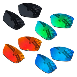 Bán buôn Ống kính thay thế cho áo khoác Oakley Flak OO9008 Kính râm 63mm Tùy chọn PLARIZED / KHÔNG PLARIZED