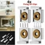 4 Bộ dụng cụ cố định treo tường gương Chrome không khung Kẹp treo móc treo
