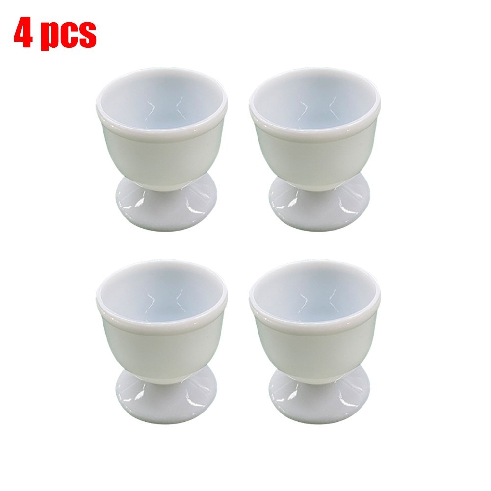 [GIGGLE] 4 / 8pc Hộp đựng trứng trắng Hộp đựng trứng luộc mềm cứng Cốc ăn sáng nhà bếp