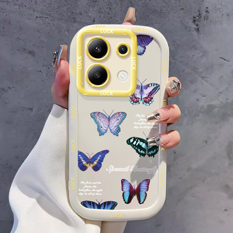 Ốp Lưng Xiaomi Redmi Note 13 5G 13 Pro POCO X6 Neo 5G M6 Pro Case Hoạt hình Bướm Đáng yêu