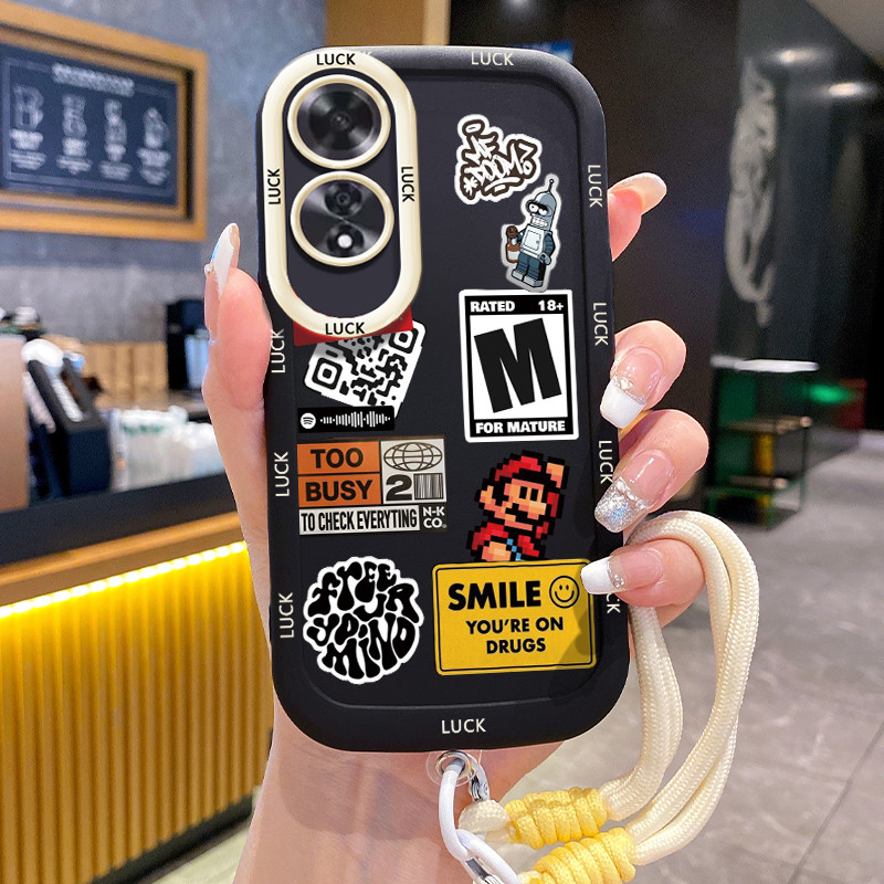 Ốp Lưng OPPO A60 4G Case Mẫu Cá nhân Với Lanyard
