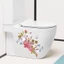 Nhãn dán tường hoa lãng mạn cho phòng tắm Ghế vệ sinh Tủ lạnh Decal