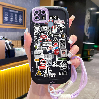 Ốp Lưng Realme C12 C15 C25 C25s C21Y C25Y Narzo 20 Narzo 30A Narzo 50A Case Tính cách Với Lanyard