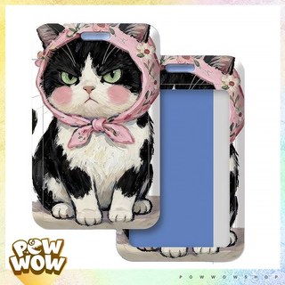Bao Đựng Thẻ Nhân Viên Nhựa ABS Phong Cách Mèo Cat Painting Đáng Yêu Cute