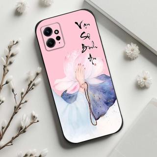 Ốp lưng Xiaomi Redmi Note 12 / Note 12 Pro / Note 12 Turbo In hình thư pháp,tâm an, an nhiên,chú tiểu mềm bảo vệ camera