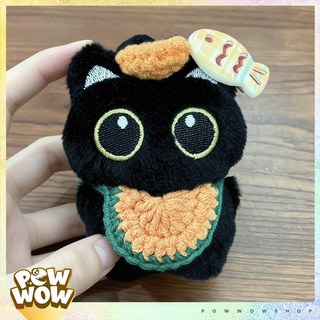 Móc Khoá Vải Bông Phong Cách Nhân Vật Hoạt Hình Black White Cat Fish Mèo Cá Đen Trắng Đáng Yêu Cute