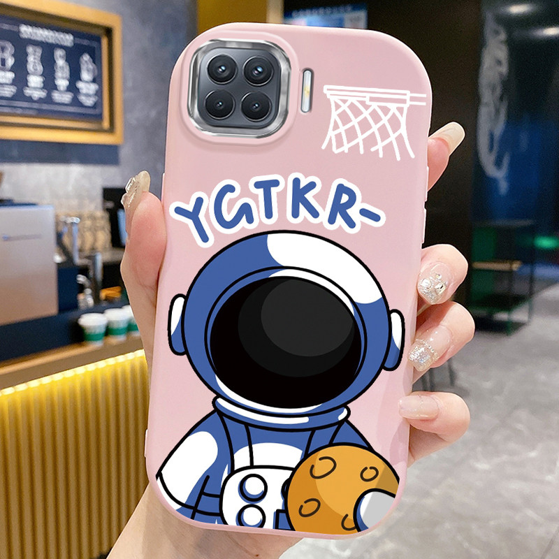 Ốp Lưng Áp dụng cho OPPO A93 2020 Reno 4F 4 Lite F17 Pro Case Astronaut Dễ thương