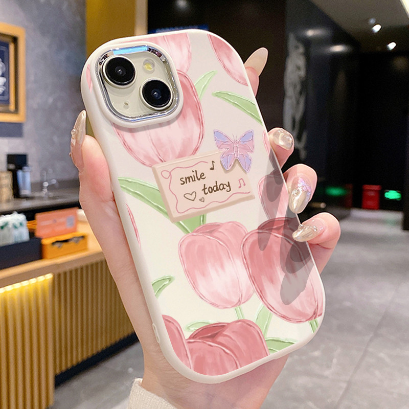 Ốp Lưng Áp dụng cho Realme C65 Case Hoa Tulip Dễ thương