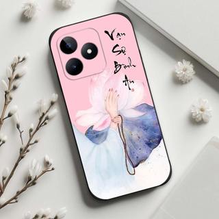 Ốp lưng Realme C53 / C51 In hình thư pháp,tâm an, an nhiên,chú tiểu mềm bảo vệ camera