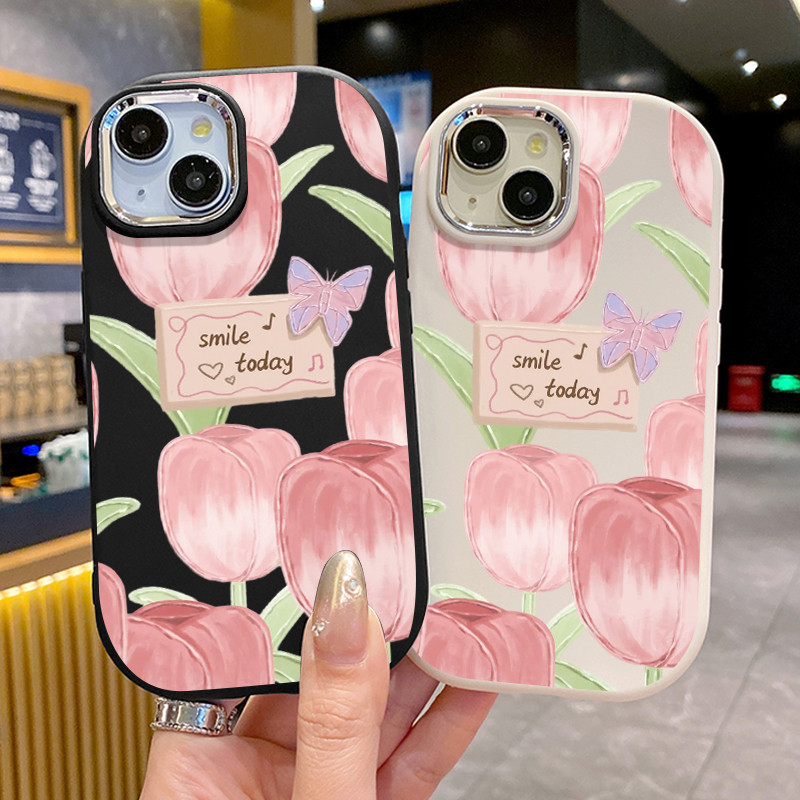 Ốp Lưng Áp dụng cho Realme C65 Case Hoa Tulip Dễ thương